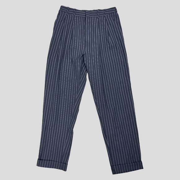 Women's Light Before Dark Navy Blue Striped Formal Pants Size XS - Picture 1 of 9
